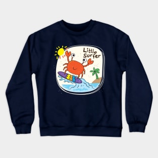 crab little surfer Crewneck Sweatshirt